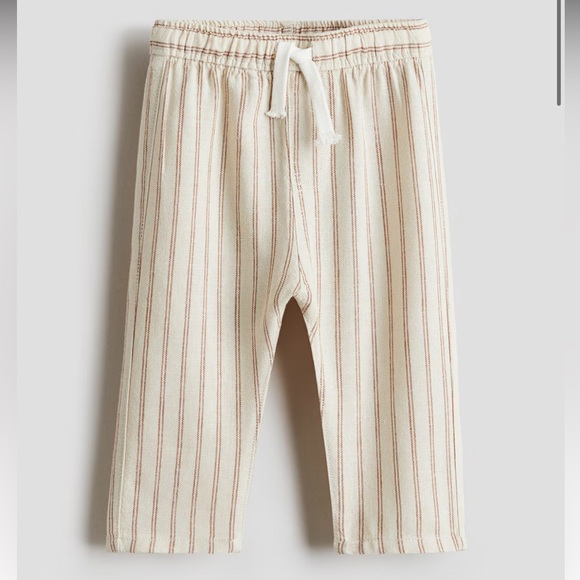 H&M LINEN-BLEND JOGGERS Size 9M - Picture 5 of 5